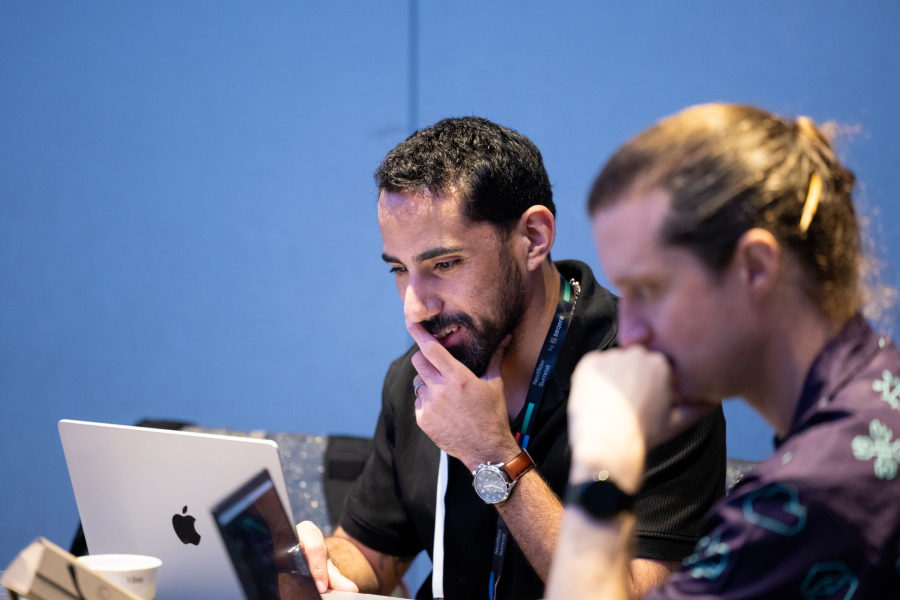 Image of Person using computer